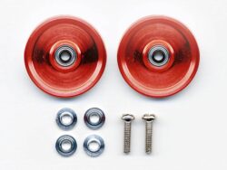 Tamiya 95237 HG 19mm Aluminum Ball-Race Rollers (Ringless/Red)：圖片 2