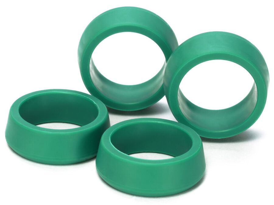 Tamiya 95278 1/32 Mini 4WD JR Offset Tread Tires - Hard / Green：圖片 1