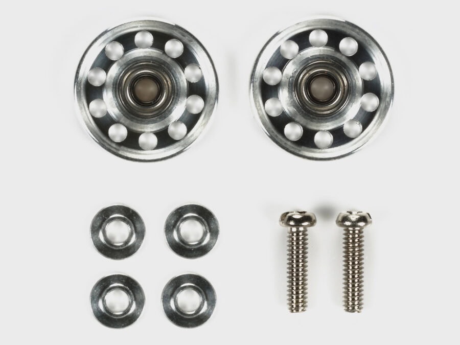 Tamiya 95301 1/32 Mini 4WD Lightweight 13mm Aluminum Ball-Race Rollers (Ringless)：圖片 1