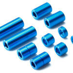 Tamiya 95310 Aluminum Spacer Set (12/6.7/6/3/1.5mm, 2pcs. each) (Blue)