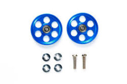 Tamiya 95315 1/32 Mini 4WD Product  HG Lightweight 19mm Aluminum Ball-Race Rollers (Ringless/Blue)：圖片 2