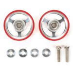 Tamiya 95347 1/32 Mini 4WD 17mm Aluminum Rollers w/Plastic Rings (Red)