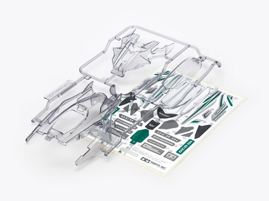 Tamiya 95360 1/32 Mini 4WD DCR-01 Body Parts Set (Light Smoke)：圖片 1
