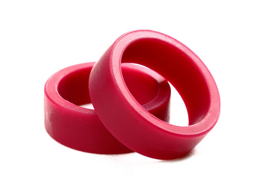 Tamiya 95389 1/32 Mini 4WD JR Low Friction Lg Dia LP Tire - Maroon / 2pcs：圖片 1