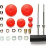 Tamiya 95401 1/32 Mini 4WD Large Diameter Stabilizer Head Set (11mm/15mm) (Red)