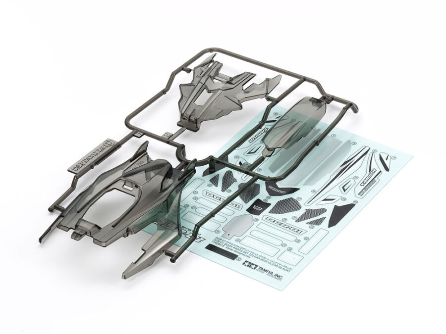 Tamiya 95408 1/32 Mini 4WD DCR-01 Body Parts Set (Clear Black)：圖片 1