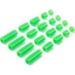 Tamiya 95443 1/32 Mini 4WD Lightweight Plastic Spacer Set (12/6.7/6/3/1.5mm) (Fluorescent Green)