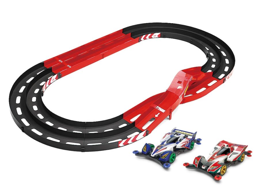 Tamiya 95446 1/32 Mini 4WD Oval Home Circuit (2-Level Lane Change) plus Cyclone Magnum Prem. & Hurricane Sonic Prem.：圖片 1