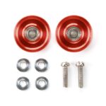 Tamiya 95577 13mm Aluminum Ball-Race Rollers (Ringless, Red)