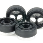 Tamiya 95635 Super Hard Small Dia. Narrow Tires (24mm) & Reinforced 3-spoke Wheels