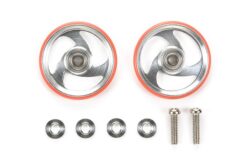 Tamiya 95326 1/32 Mini 4WD 19mm Aluminum Roller w/Plastic Rings (Red)：圖片 2