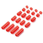 Tamiya 95400 1/32 Mini 4WD JR LW Plastic Spacer Set - 12/6.7/6/3/1.5 (Red)