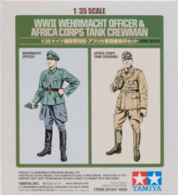 Tamiya 25154 1/35 WWII Wehrmacht Officer & Africa Corps Tank Crewman：圖片 2