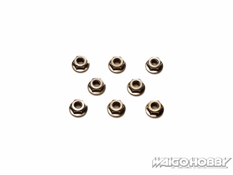 TA_42282 Tamiya 42282 4mm Serrated Whl Nut Bla*8:圖片 1