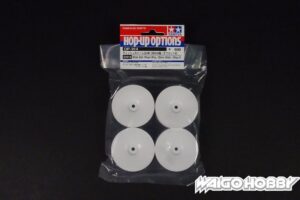 Tamiya 53914 RC White Dish Wheel 4pcs. (26mm Width, Offset 0)：圖片 2