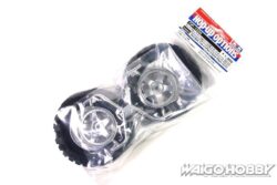 Tamiya 54554 CC01 Rock Block Tires w/5 Spoke Wheels (2Pcs)：圖片 2