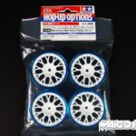 Tamiya 84240 RC 24mm Medium-Narrow Mesh Wheels White/Blue Rim (+2)