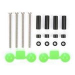 Tamiya 94754 1/32 Mini 4WD Aluminum Spacer Set (12mm, 3mm, 1.5mm / 4pcs. Each) (Black)