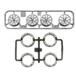 Tamiya 95526 Low-Profile Tire & Black Plated Wheel Set (Y Spoke)