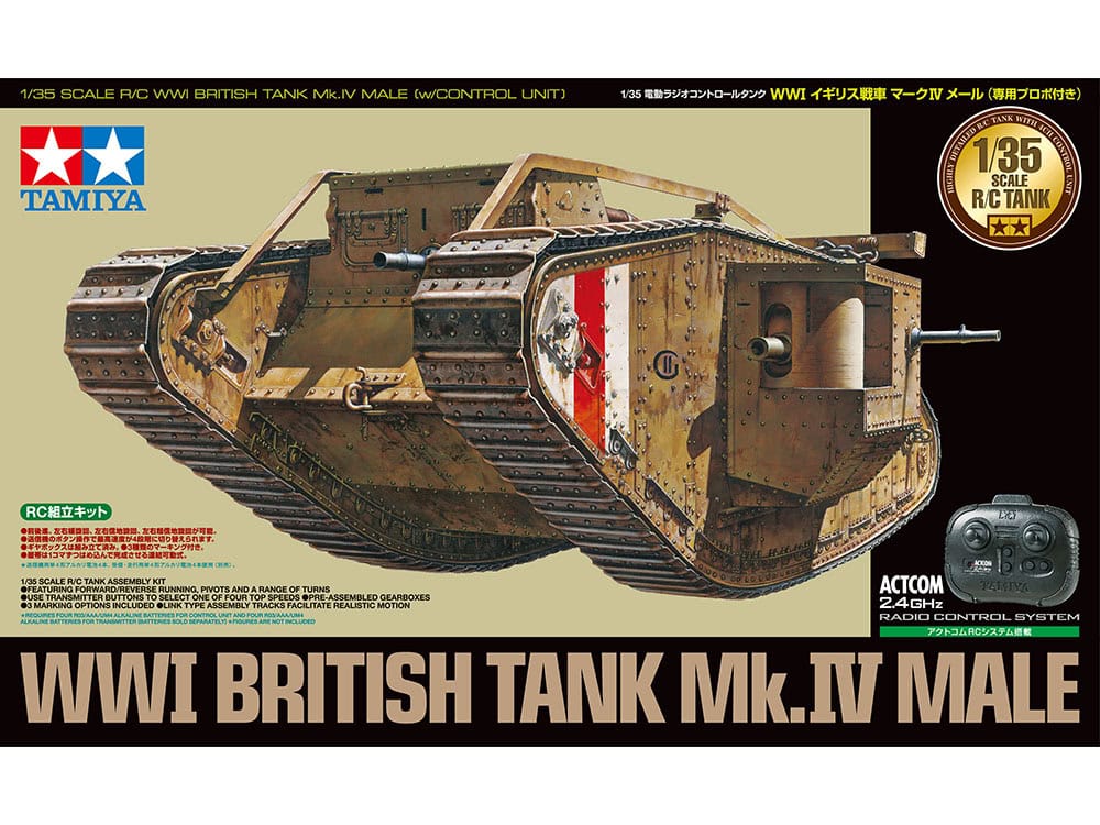 Tamiya 48214 1/35 WWI British Tank Mk.IV Male (w/Control