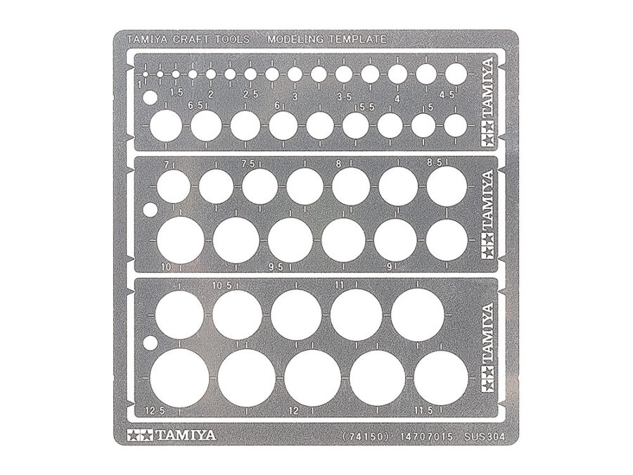 Tamiya 74150 Modeling Template (Round, 1-12.5mm)：圖片 1