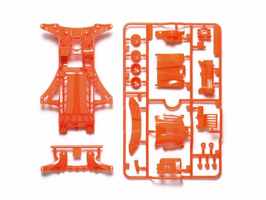 tamiya 95509 FM-A Fluorescent-Color Chassis Set (Orange)：圖片 1