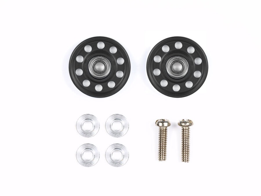 Tamiya 95499 Lightweight 13mm Aluminum Ball-Race Rollers (Ringless/Black)：圖片 1