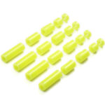 Tamiya 95496 Lightweight Plastic Spacer Set (12/6.7/6/3/1.5mm) (Fluorescent Yellow)