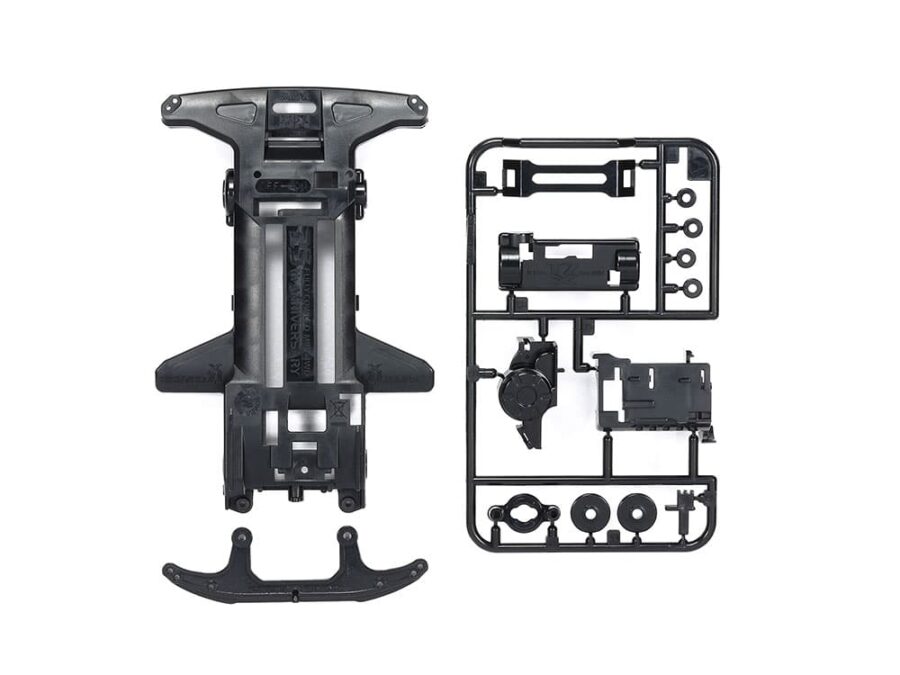 Tamiya 95127 Super TZ-X Reinforced Chassis (Black) Fully Cowled Mini 4WD 25th Anniv.：圖片 1