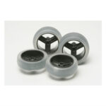 Tamiya 15366 Large Dia. Carbon Wheel Set (w/Soft Slick Tires)