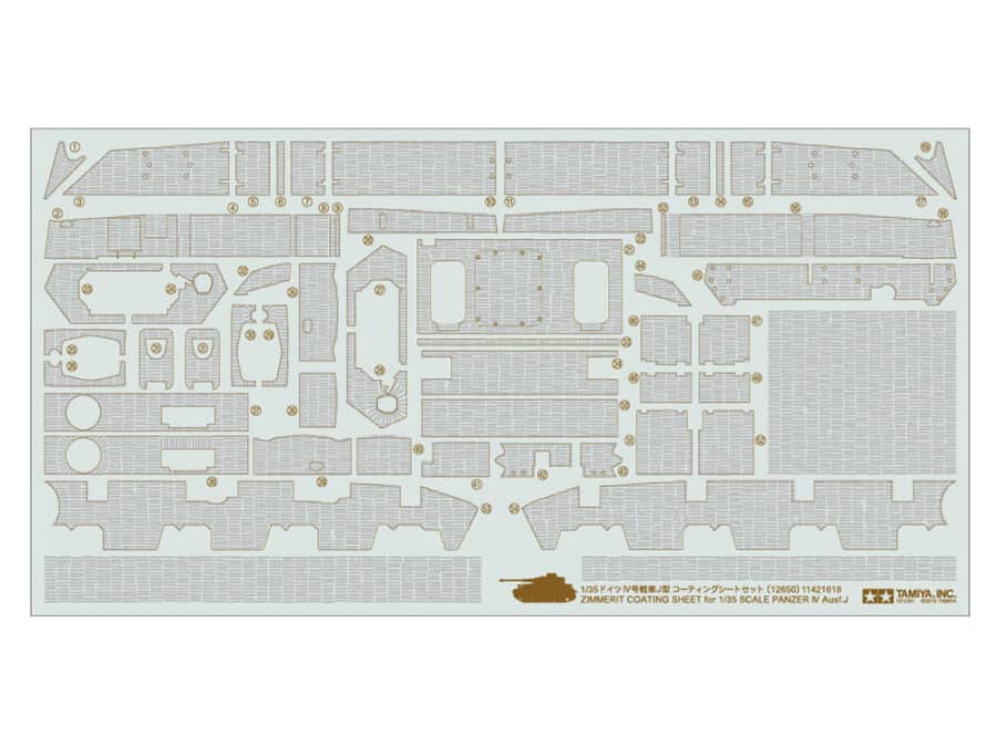 Tamiya 12650 Zimmerit Coating Sheet For 1/35 Panzer IV Ausf.J：圖片 2