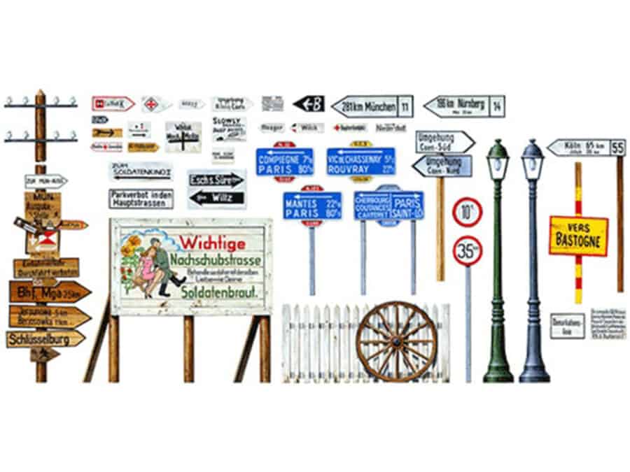 Tamiya 32509 1/48 Road Sign Set：圖片 1