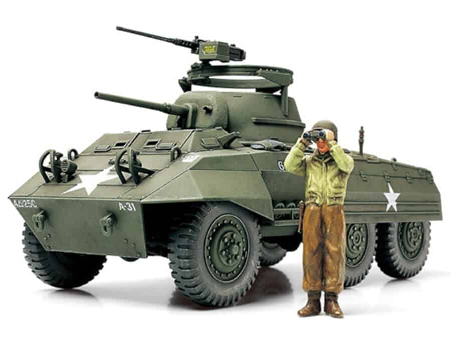 Tamiya 32551 1/48 U.S. M8 Light Armored Car "Greyhound"：圖片 1