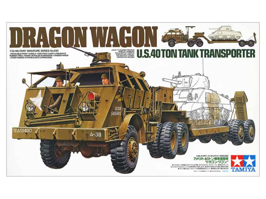 Tamiya 35230 1/35 U.S. 40Ton Tank Transporter "Dragon Wagon"：圖片 2