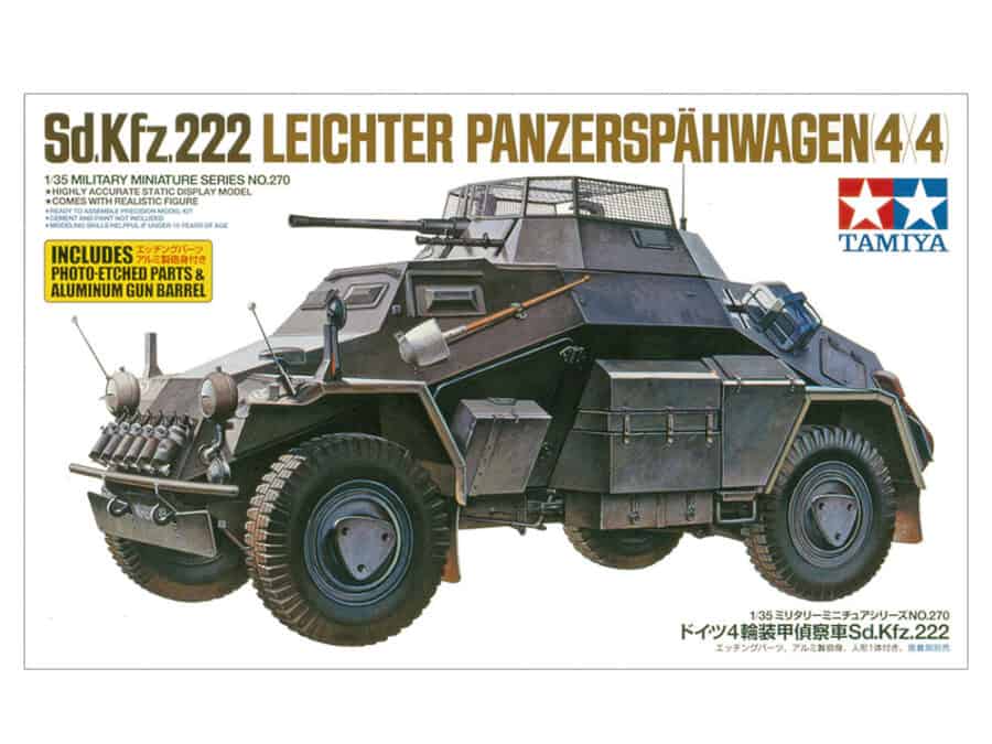 Tamiya 35270 1/35 German Armored Car Sd.Kfz222 w/Photo-etched Parts：圖片 2