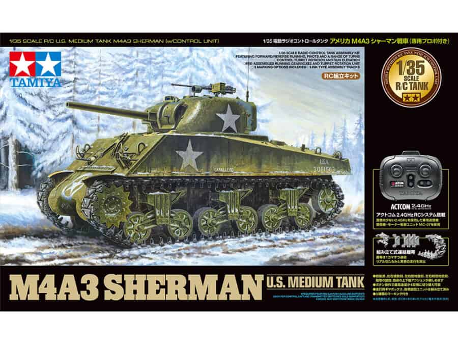 Tamiya 48217 1/35 RC U.S. Medium Tank M4A3 Sherman (w/Control Unit)：圖片 2