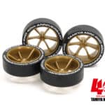 Tamiya 95639 Mini4WD 40th Anniversary Super Hard Large Dia. Low-Profile Tire & Wheel Set (6-Spoke)