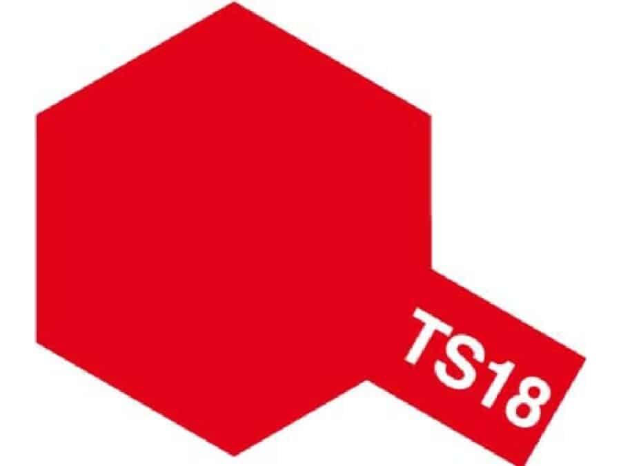 Tamiya 85018 Tamiya Color Spray TS-18 Metallic Red：圖片 1