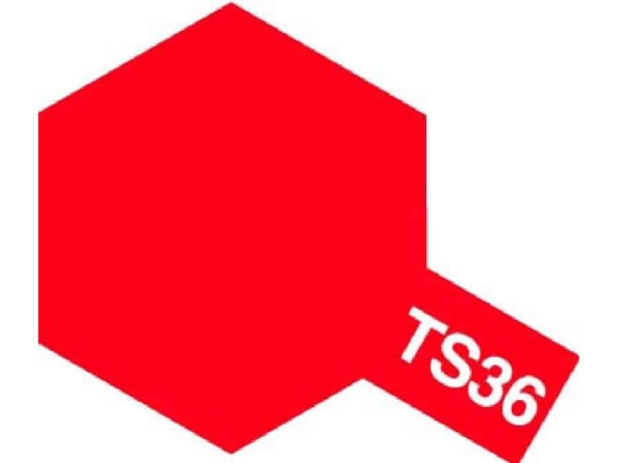 Tamiya 85036 Tamiya Color Spray TS-36 Fluorescent Red：圖片 1