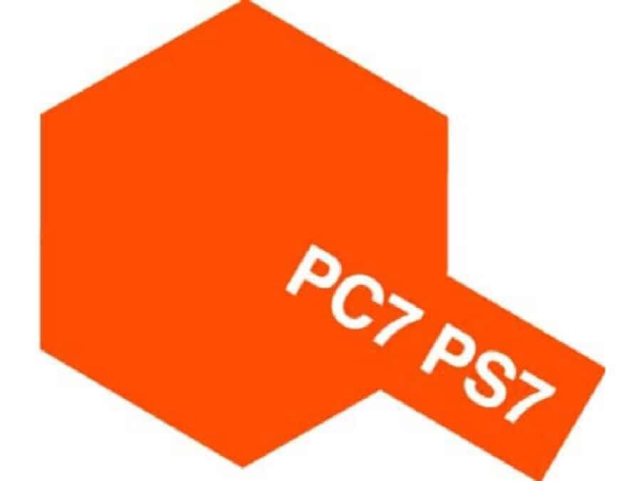 Tamiya  86007 Polycarbonate Color Spray PS-7 Orange：圖片 1
