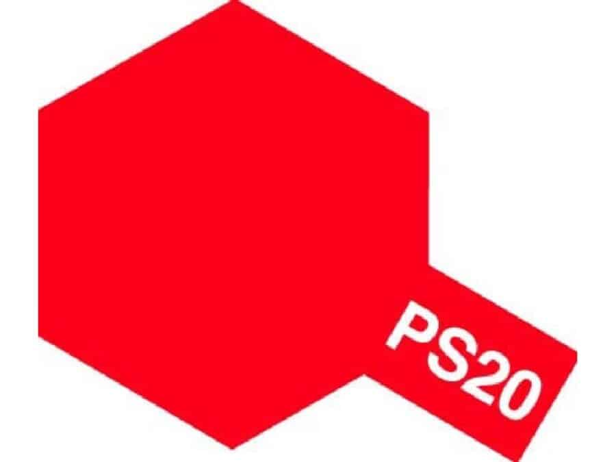 Tamiya 86020 Polycarbonate Color Spray PS-20 Fluorescent Red：圖片 1