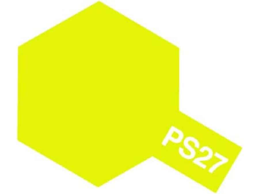 Tamiya 86027 Polycarbonate Color Spray PS-27 Fluorescent Yellow：圖片 1