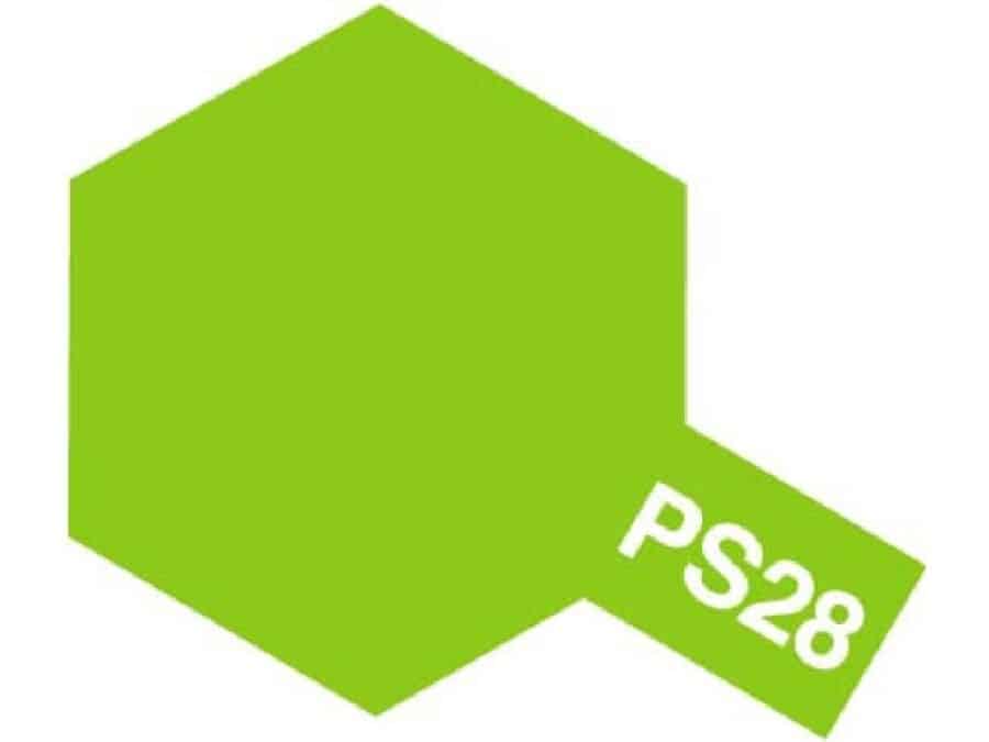 Tamiya 86028 Polycarbonate Color Spray PS-28 Fluorescent Green：圖片 1