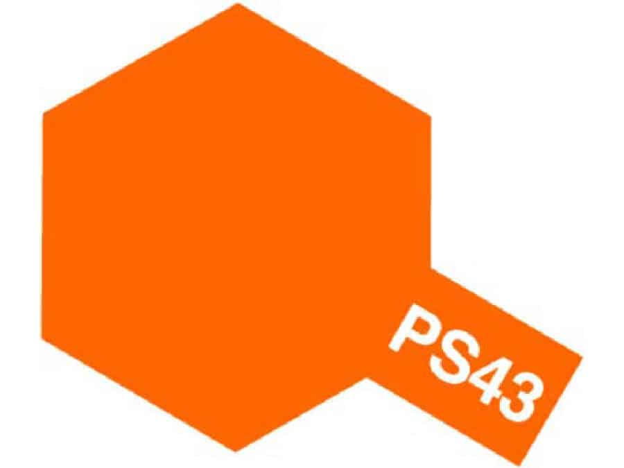 Tamiya 86043 Polycarbonate Color Spray PS-43 Translucent Orange：圖片 1