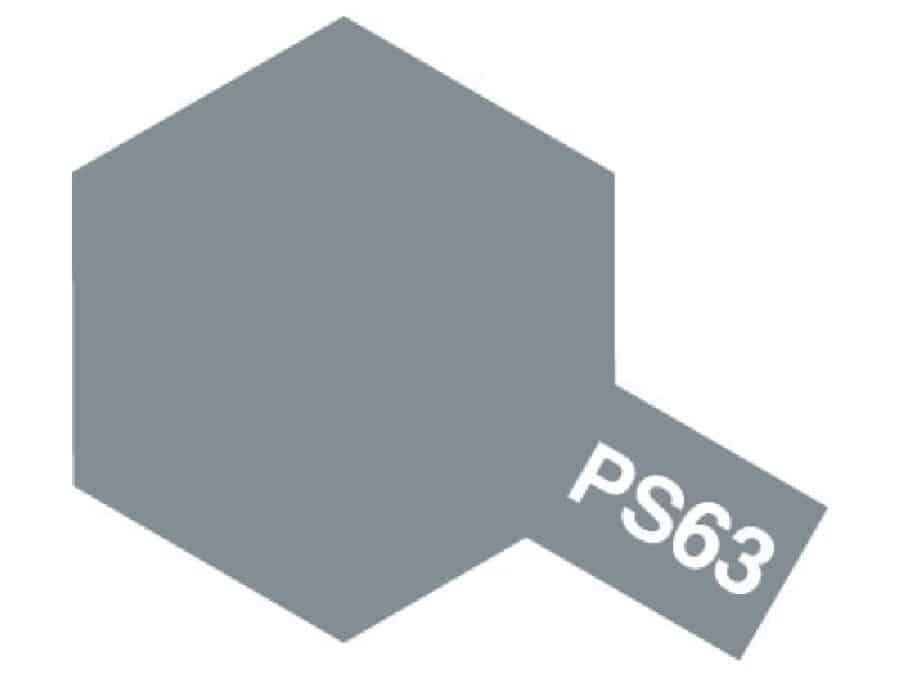 Tamiya 86063 Polycarbonate Color Spray PS-63 Bright Gun Metal：圖片 1