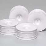 Tamiya 53473 RC Medium-Narrow White Dish Wheels (Offset +2)