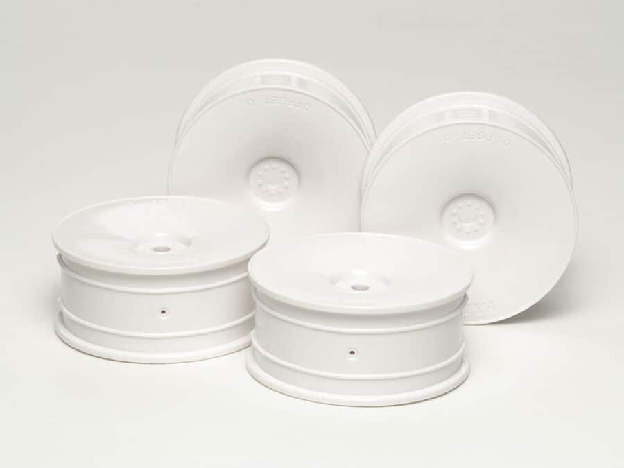 Tamiya 53475 RC Medium-Narrow White Dish Wheels (Offset 0)：圖片 1