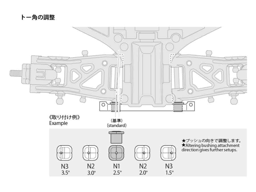 Tamiya 54967 TT-02 TYPE-S Steel Adjustable Suspension Mount (Rear)：圖片 3