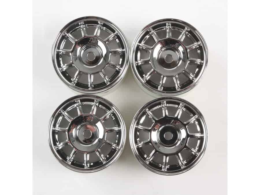 Tamiya 84157 RC M-Chassis 11-Spoke Racing Wheels (Chrome)：圖片 1