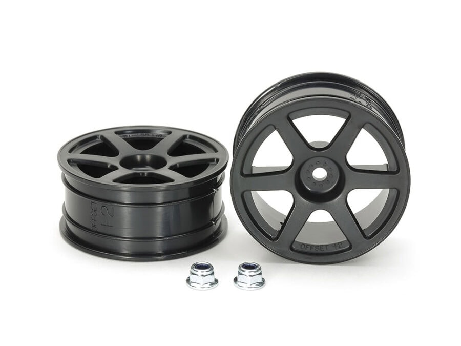 Tamiya 53453 Medium-Narrow 6-Spoke Wheels (Offset+2)：圖片 1
